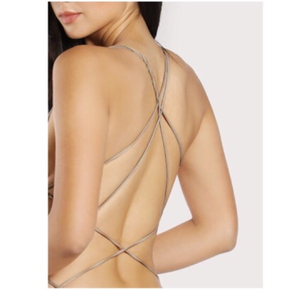 Strapless Backless Bodysuit....Light Brown...New - Picture 4 of 5